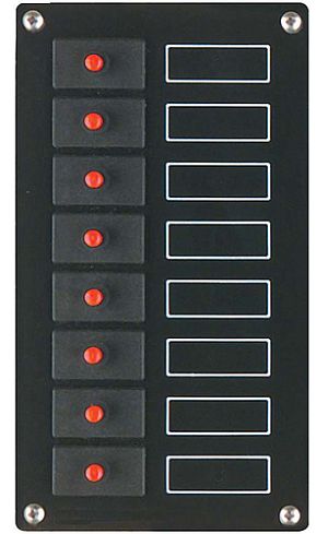 Schalttafel 12V mit 6 Schaltern / 24 Schaltsymbolen